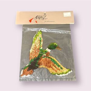 GLITZ Vintage 90s Sequin Mallard Duck Applique *NEW*